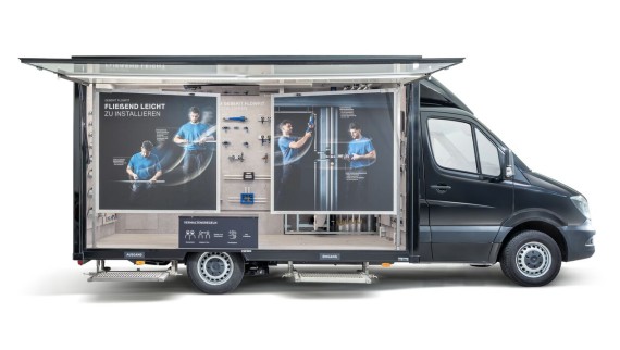 Camion Geberit FlowFit on Tour ouvert