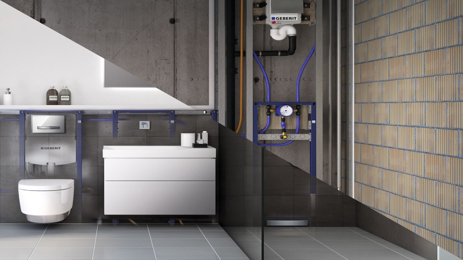 Badkamer met Geberit Duofix Badkamer met Geberit Duofix