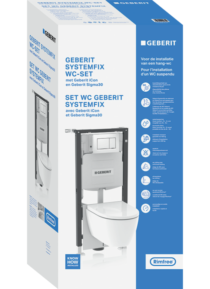 Geberit Systemfix wc-set verpakking Geberit Systemfix wc-set verpakking