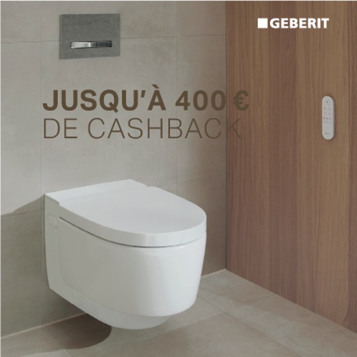 Remboursement jusqu’à 400 € sur les WC‑douches Geberit AquaClean Remboursement jusqu’à 400 € sur les WC‑douches Geberit AquaClean