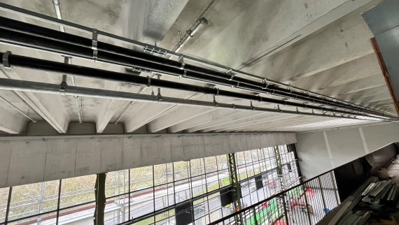 Geberit PE, afvoersysteem in Kanal, Centre Pompidou Geberit PE, afvoersysteem in Kanal, Centre Pompidou