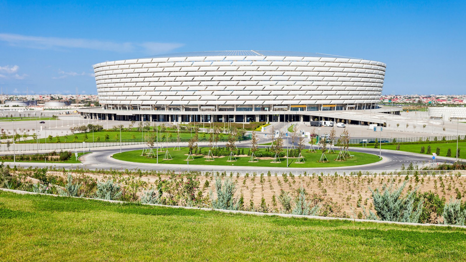 Baku Olimpiyat Stadyumu, Baku, Azerbeidzjan (© Andrey Khrobostov / Alamy Stock Photo) Baku Olimpiyat Stadyumu, Baku, Azerbeidzjan (© Andrey Khrobostov / Alamy Stock Photo)