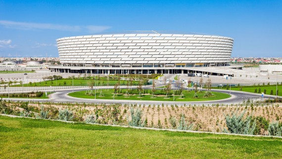 Baku Olimpiyat Stadyumu, Baku, Azerbeidzjan (© Andrey Khrobostov / Alamy Stock Photo)