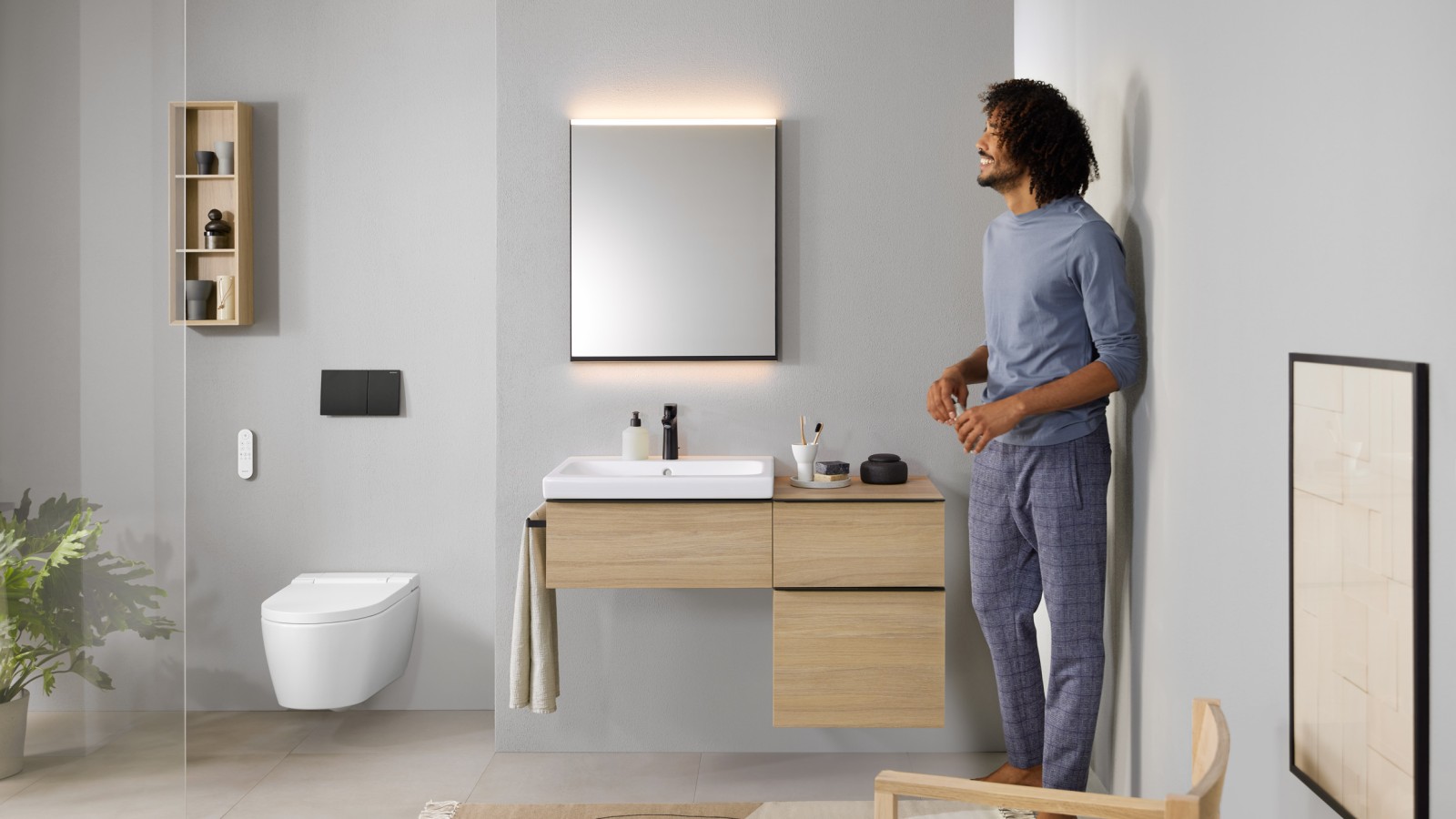 Salle de bains élégante avec Geberit iCon Salle de bains élégante avec Geberit iCon