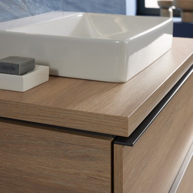 Mix & Match Vasque à poser Geberit ONE avec Lavabo de salle de bains Geberit iCon avec meuble