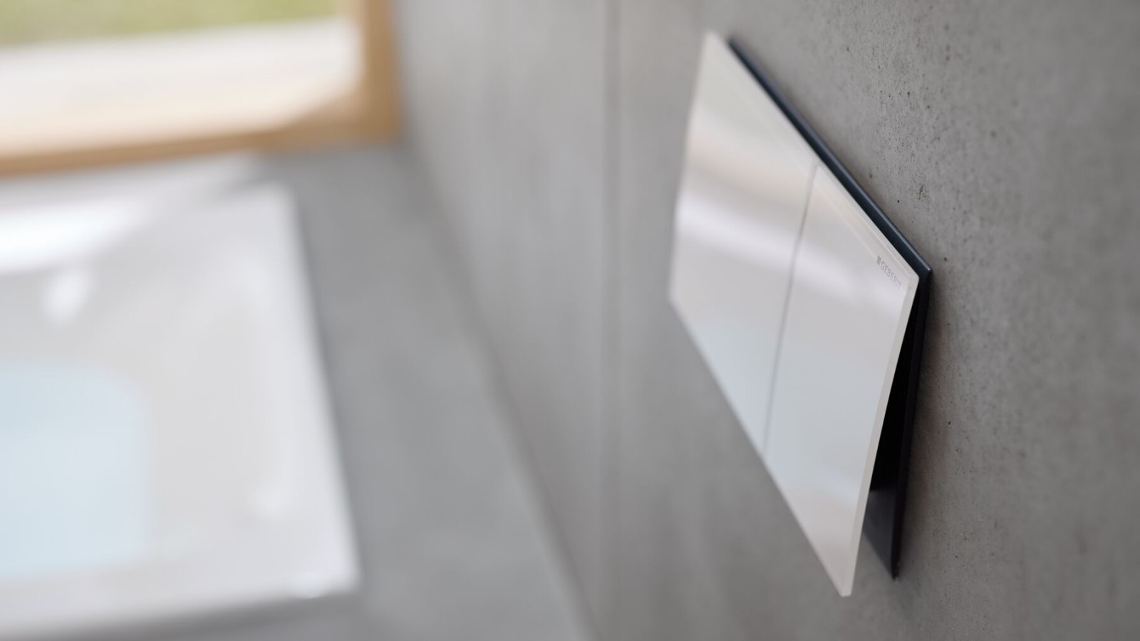 Geberit Sigma70 in wit glas