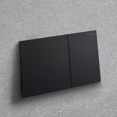 Geberit Sigma70 in mat zwart met reinigingsvriendelijke oppervlaktelaag