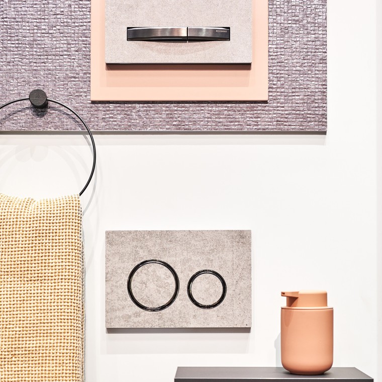 Een combinatie van materialen in de badkamer zorgt voor meer huiselijkheid Een combinatie van materialen in de badkamer zorgt voor meer huiselijkheid