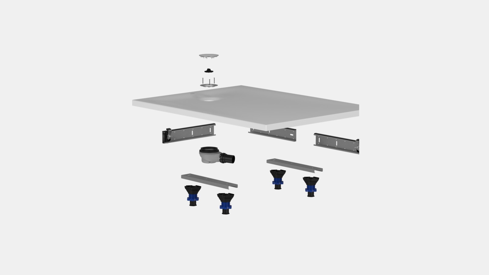 Ruwbouwset voor Geberit Nemea douchebak Ruwbouwset voor Geberit Nemea douchebak