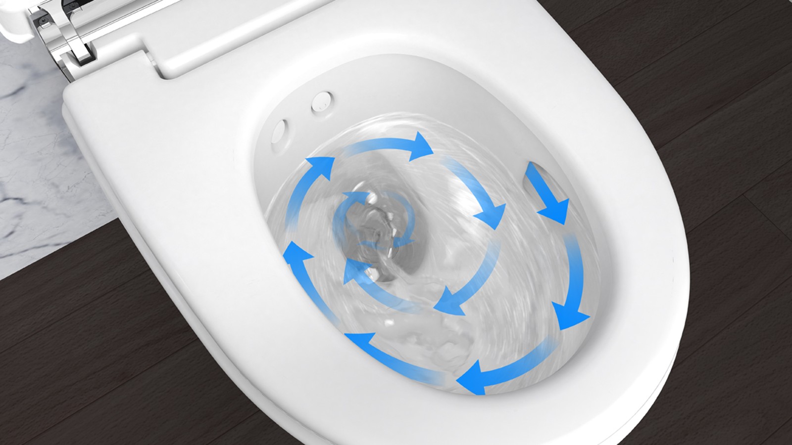 Geberit AquaClean TurboFlush-spoeltechniek Geberit AquaClean TurboFlush-spoeltechniek