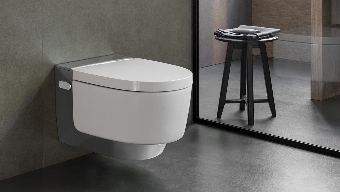WC-douche Geberit AquaClean Mera pour les exigences de confort les plus élevées (© Geberit)