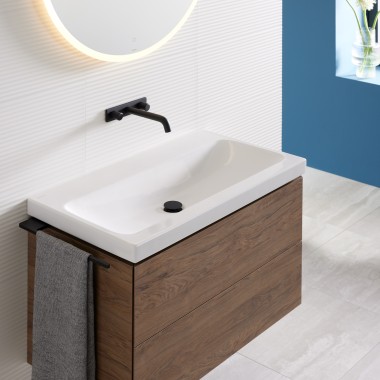 Lavabo de salle de bains Geberit iCon avec meuble bas Geberit ONE