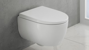 Wandhangende keramische wc-pot uit de Geberit iCon badkamerserie (© Geberit)