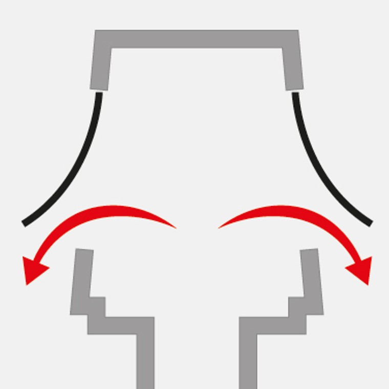 Ze gaan ook open als ze een hoge bovendruk van het rioolsysteem moeten compenseren. Ze gaan ook open als ze een hoge bovendruk van het rioolsysteem moeten compenseren.