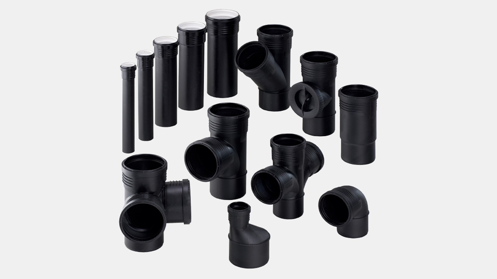 Tubes et raccords du système d’évacuation insonorisé Geberit Silent-PP Tubes et raccords du système d’évacuation insonorisé Geberit Silent-PP