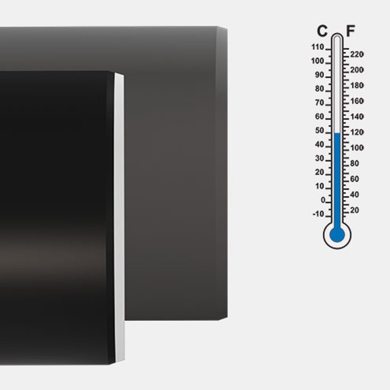 Geberit Silent-PP possède une excellente résistance thermique grâce à la faible dilatation en longueur du matériau PP-MD Geberit Silent-PP possède une excellente résistance thermique grâce à la faible dilatation en longueur du matériau PP-MD