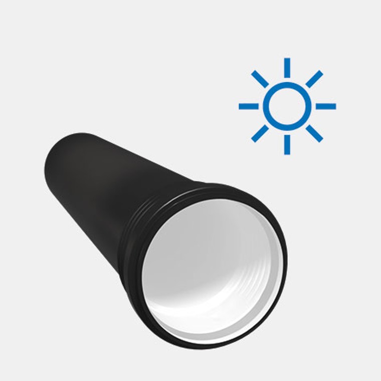 Le système Geberit Silent-PP résiste aux rayons UV Le système Geberit Silent-PP résiste aux rayons UV