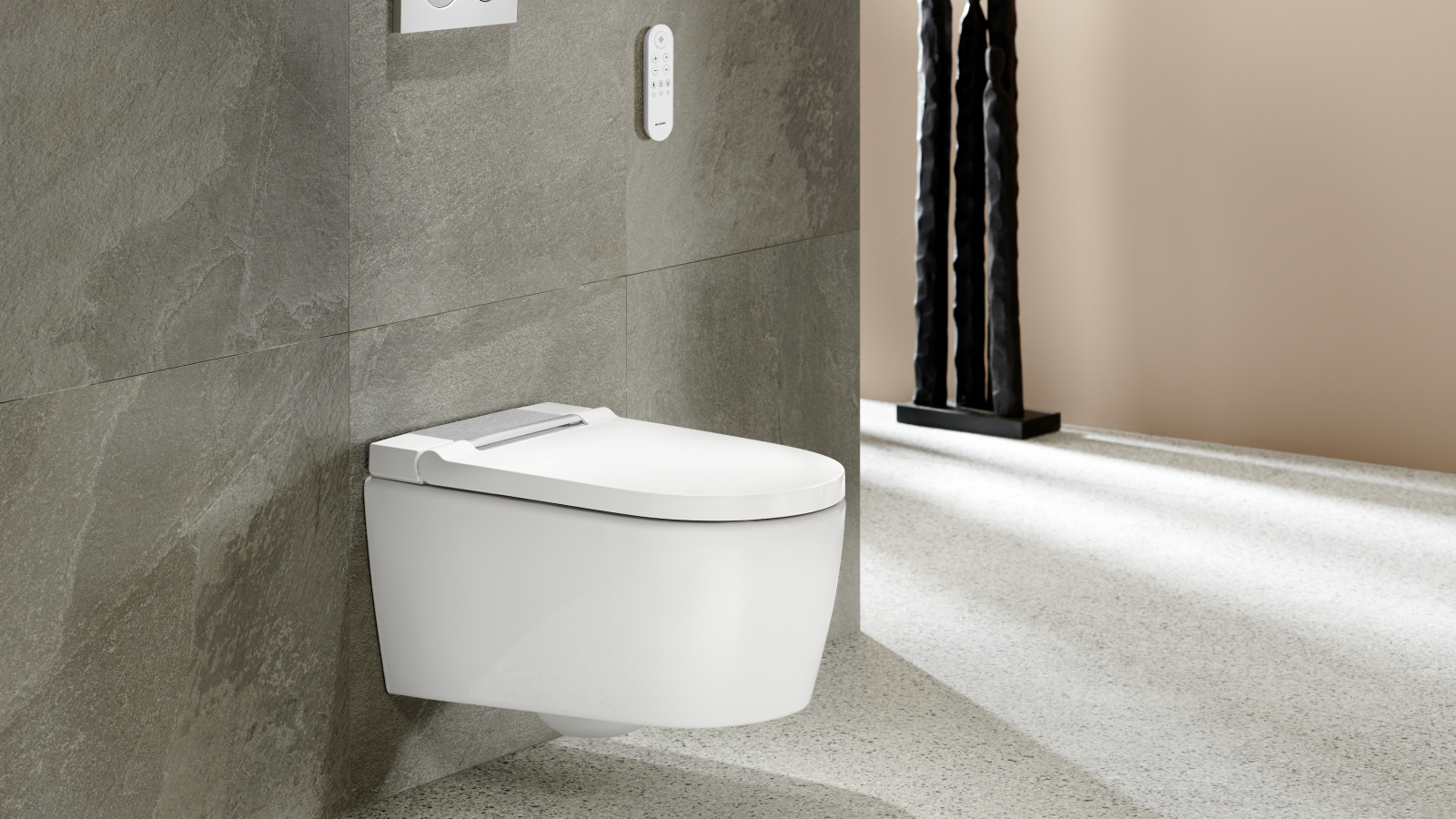 Geberit AquaClean Sela in wit met afstandsbediening Sigma20 Geberit AquaClean Sela in wit met afstandsbediening Sigma20