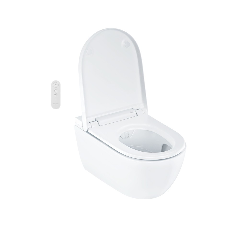 Geberit AquaClean Alba met open wc-deksel