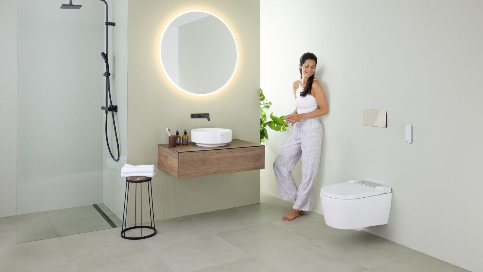 Salle de bains avec Geberit AquaClean Sela Salle de bains avec Geberit AquaClean Sela