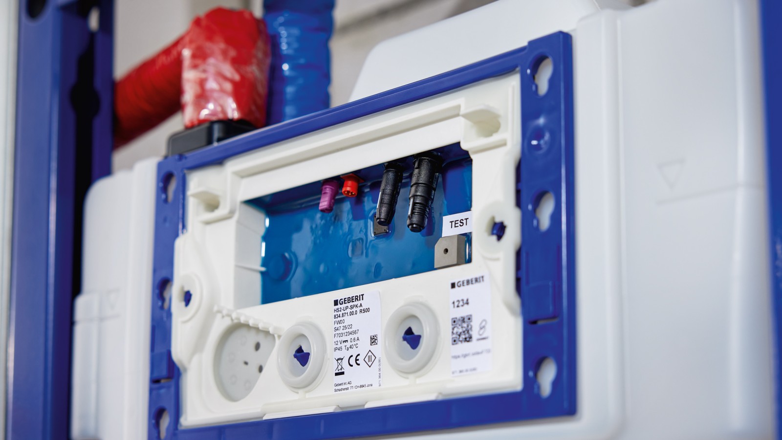 Control of the Geberit HS30 hygiene flush unit in the concealed cistern Control of the Geberit HS30 hygiene flush unit in the concealed cistern