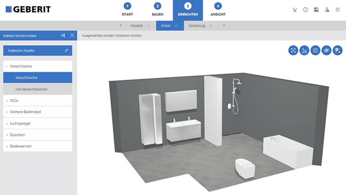Planification 3D salle de bains