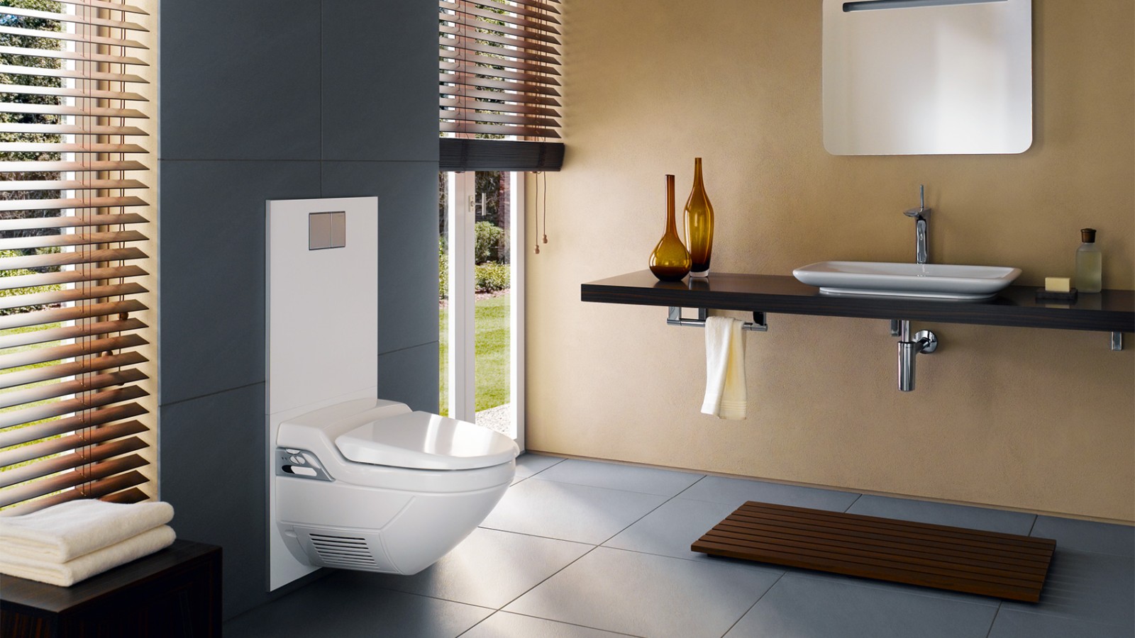 Visuellement, les années 90 ont apporté un peu de paix et de tranquillité - et de nombreuses salles de bains étaient devenues légèrement plus grand