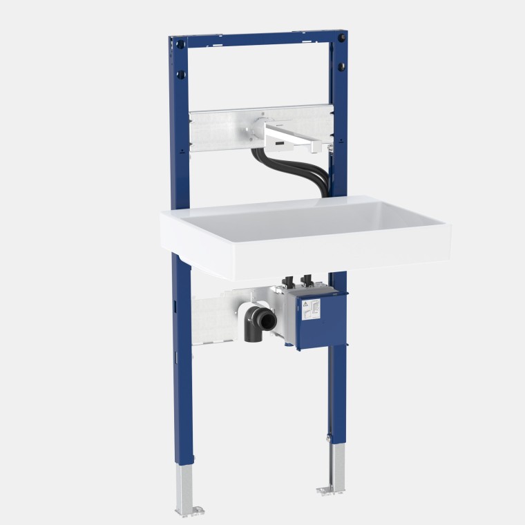 Bâti-support Geberit Duofix pour lavabo avec robinetterie murale Brenta Bâti-support Geberit Duofix pour lavabo avec robinetterie murale Brenta