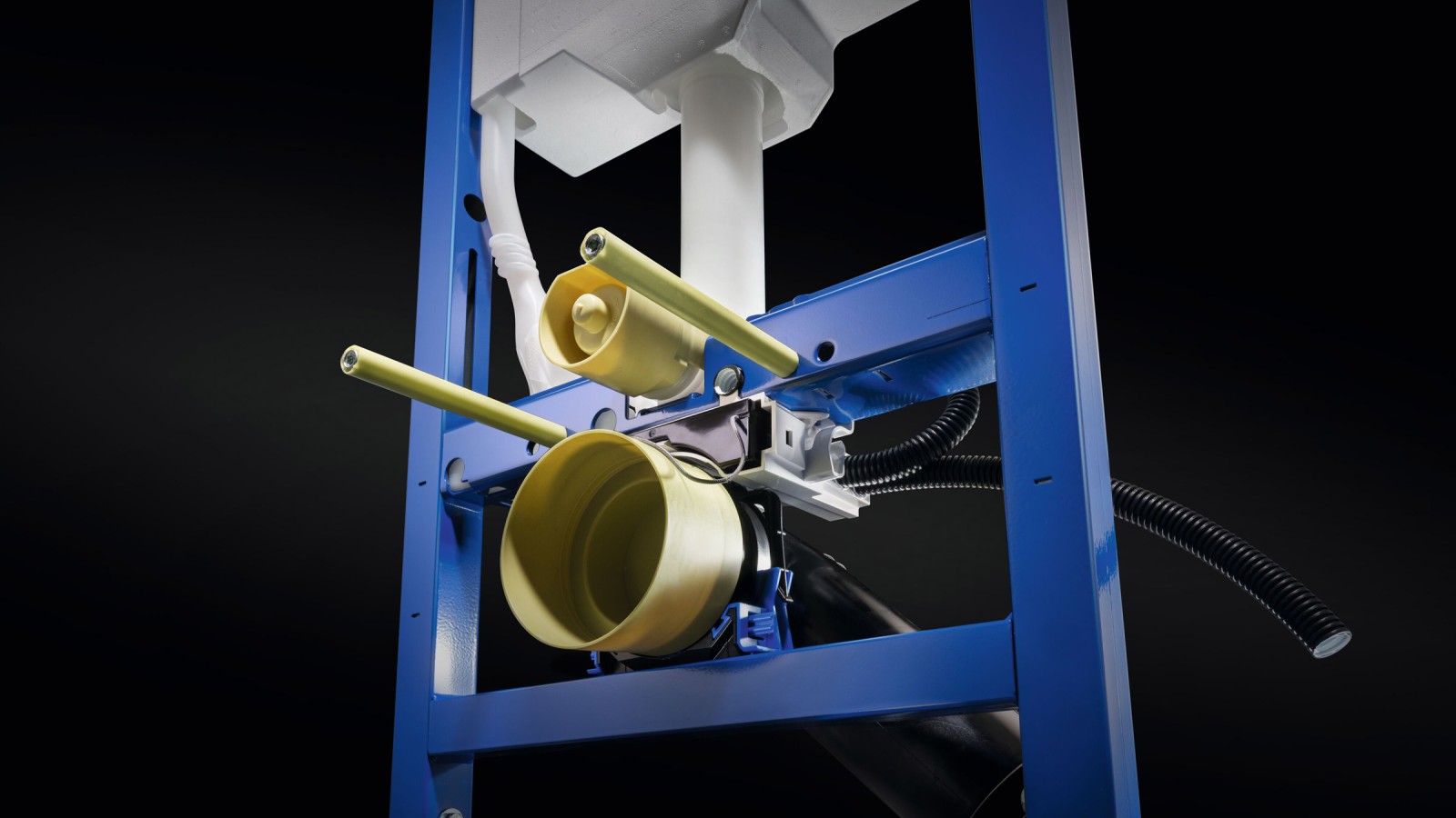 Convenient electrical connection via the Power & Connect Box on the installation element for the WC