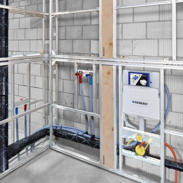 Module d'installation préfabriqué Geberit GIS pour les situations de construction les plus inhabituelles. Module d'installation préfabriqué Geberit GIS pour les situations de construction les plus inhabituelles.