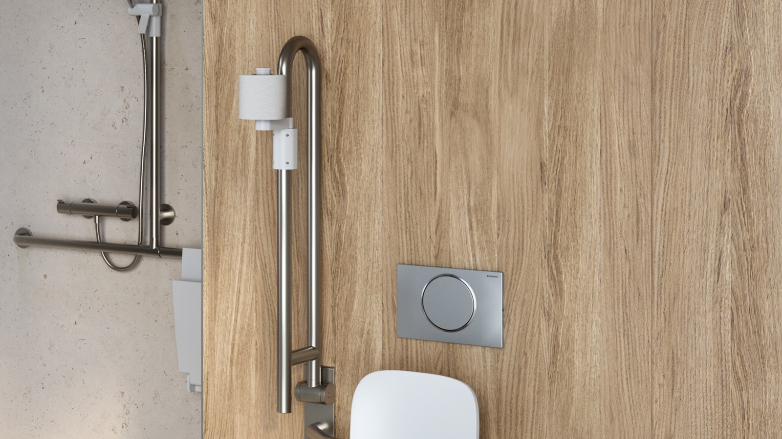 Drukknop op de opklapbare steun