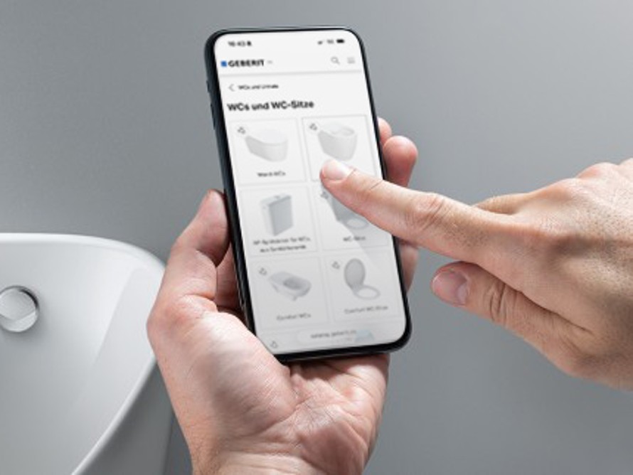 Screenshot Geberit productcatalogus