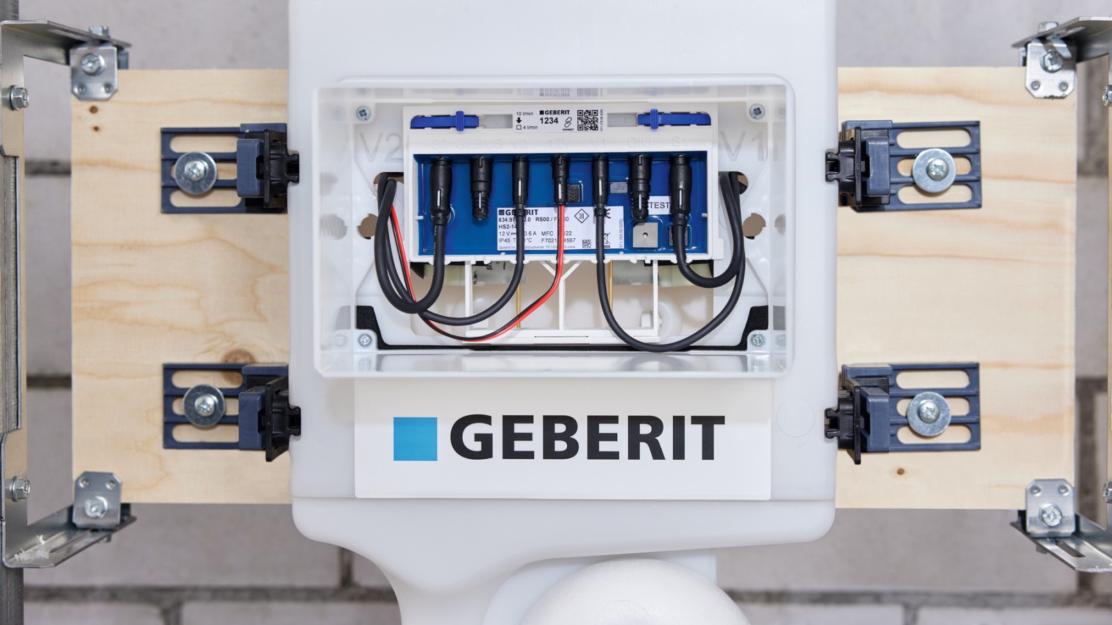 De Geberit HS50 hygiënische spoeling wordt direct op Geberit Gateway aangesloten De Geberit HS50 hygiënische spoeling wordt direct op Geberit Gateway aangesloten