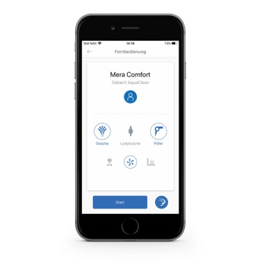 Geberit Home App voor bediening van de Geberit AquaClean douche-wc