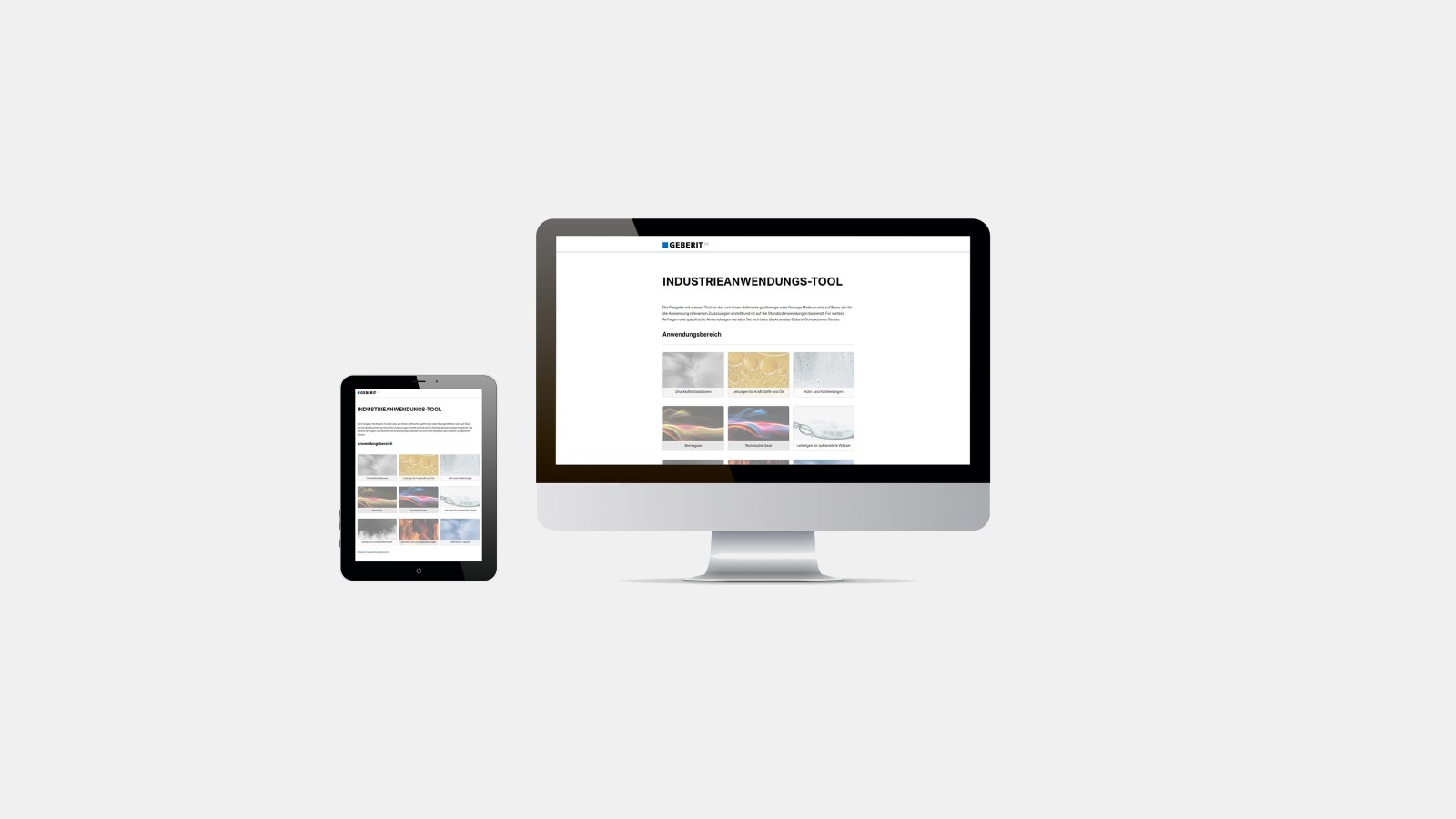 Geberit Leidingenselectie tool Geberit Leidingenselectie tool