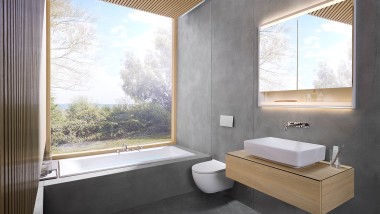 De badkamer van 6 m² moet een gevoel van rust en sereniteit geven (© Geberit)