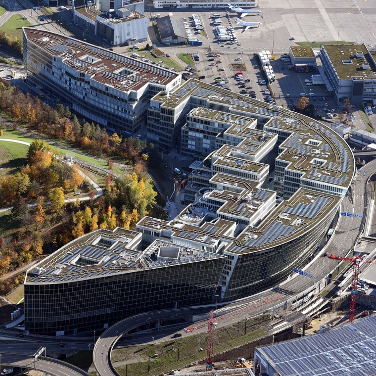 The Circle à Zurich, vu d'en haut (© Flughafen Zürich AG) The Circle à Zurich, vu d'en haut (© Flughafen Zürich AG)