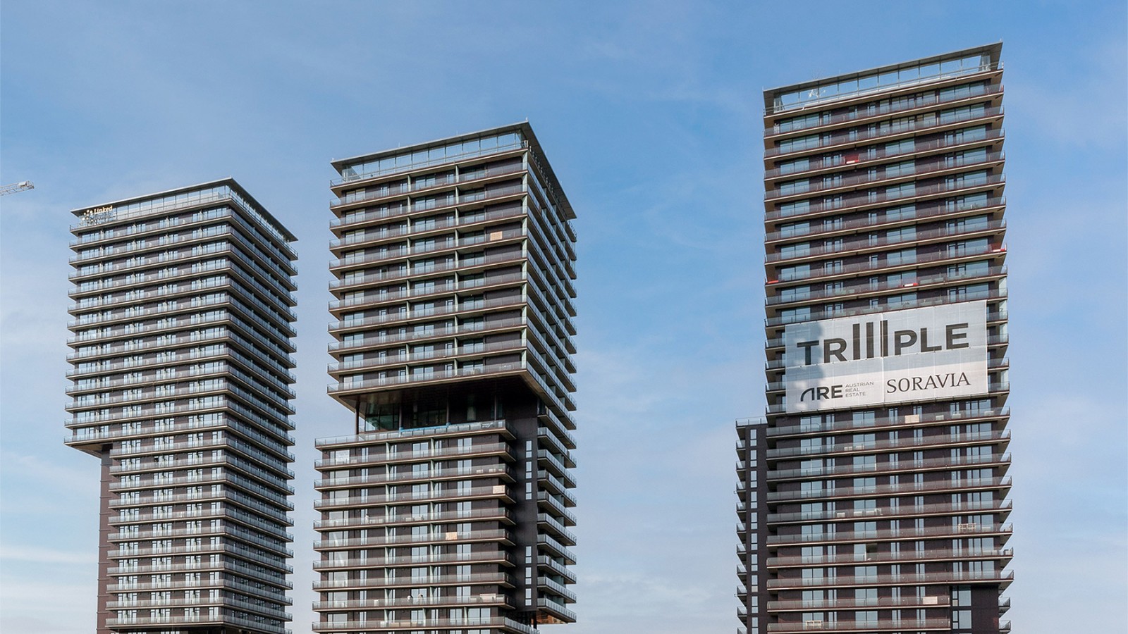 De drie torens van TrIIIple staan met elkaar in dialoog (© Soravia) De drie torens van TrIIIple staan met elkaar in dialoog (© Soravia)