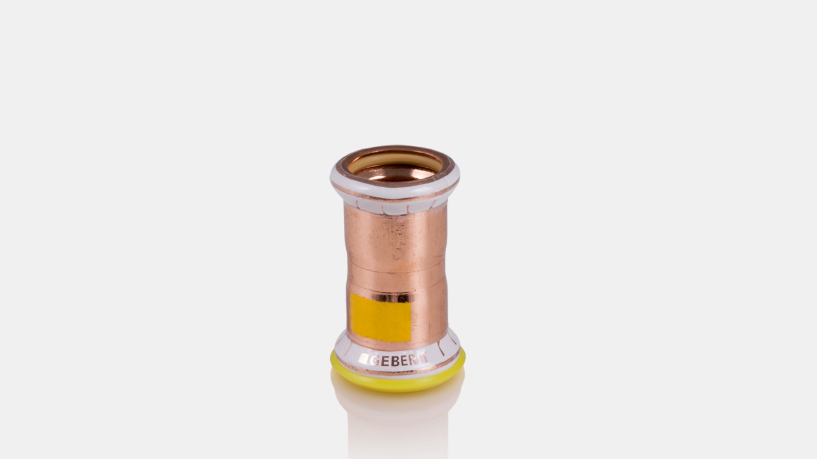 Un raccord Geberit Mapress Copper pour les applications gaz. Un raccord Geberit Mapress Copper pour les applications gaz.