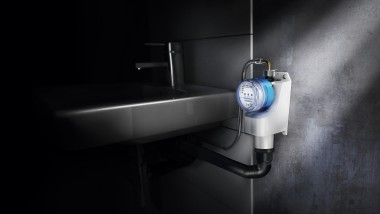Rinçage forcé hygiénique Geberit HS01 pour un lavabo utilisé de manière intermittente (© Geberit)