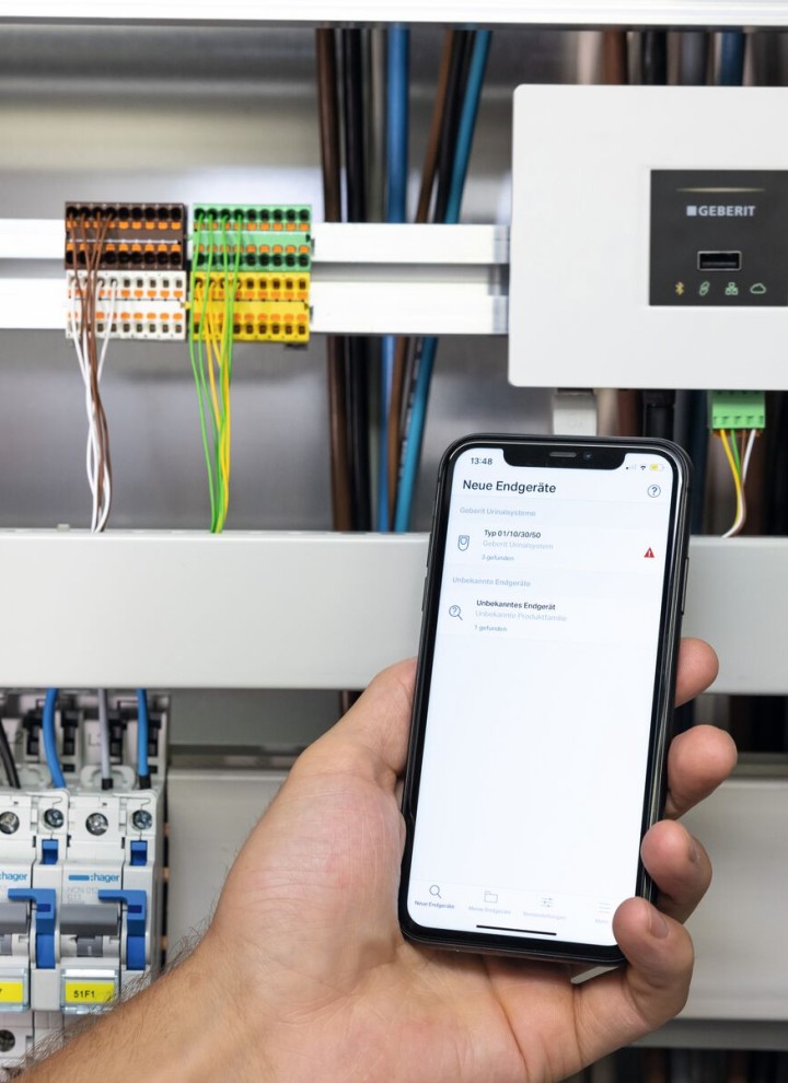 Centrale toegang tot de eindapparaten op de Geberit gateway