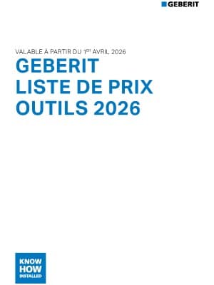 Catalogue Tarif Outillage Geberit Catalogue Tarif Outillage Geberit