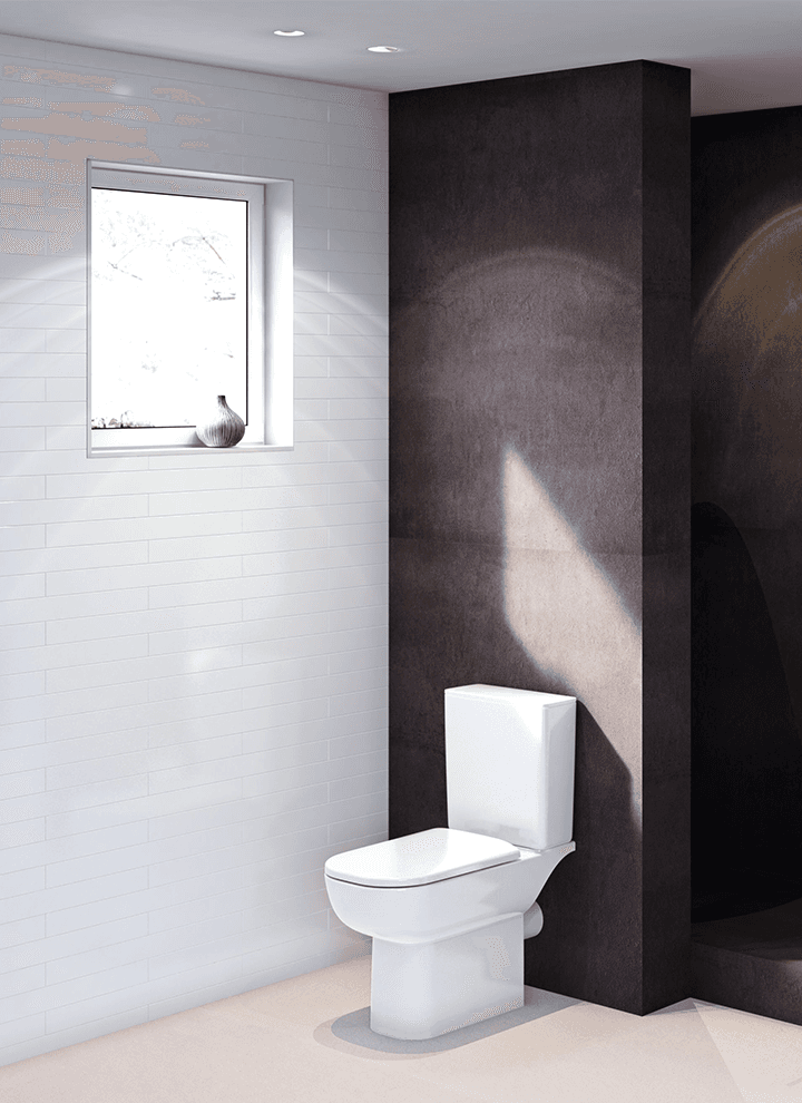 Réservoir de chasse apparent Geberit devant la cloison – pour une rénovation à moindre coût du WC Réservoir de chasse apparent Geberit devant la cloison – pour une rénovation à moindre coût du WC