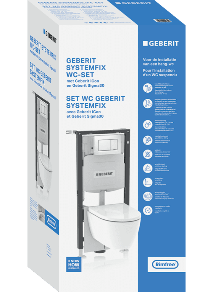 Geberit Systemfix wc-set verpakking Geberit Systemfix wc-set verpakking