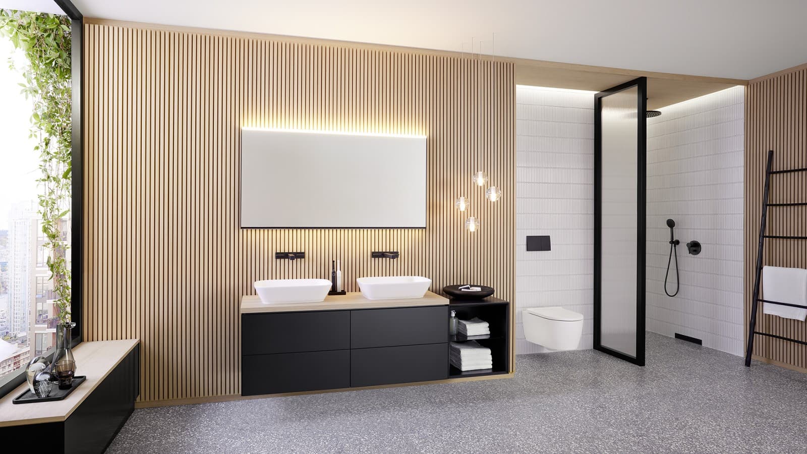 Geberit ONE bathroom series with Option Plus mirror Geberit ONE bathroom series with Option Plus mirror