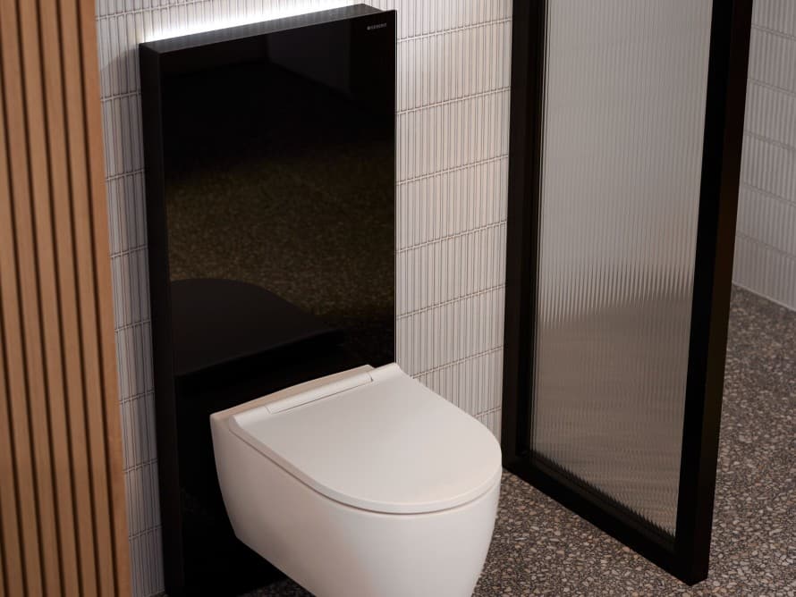 Geberit ONE-wc met Geberit Monolith Plus en ComfortLight Geberit ONE-wc met Geberit Monolith Plus en ComfortLight