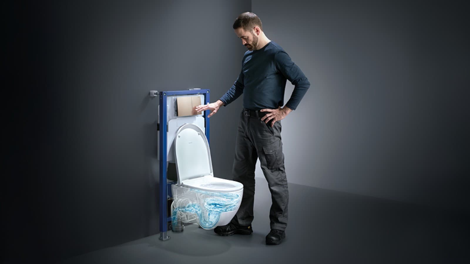 Performance exceptionnelle du rinçage grâce à la technologie de rinçage Geberit et au WC Geberit Acanto Performance exceptionnelle du rinçage grâce à la technologie de rinçage Geberit et au WC Geberit Acanto