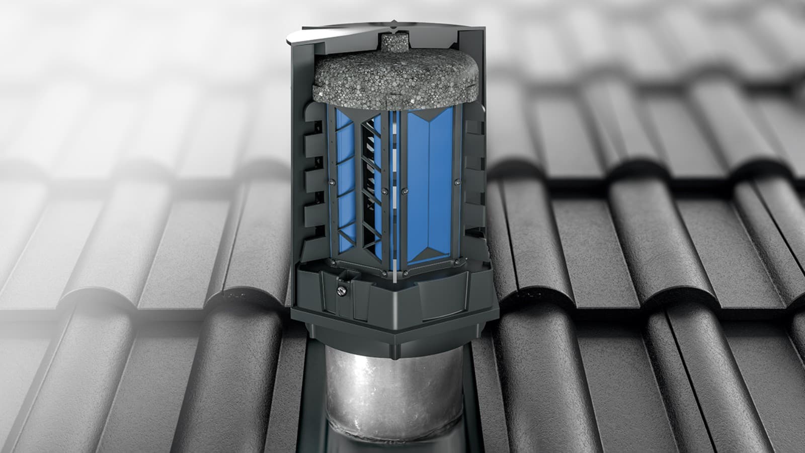 Les membranes magnétiques brevetées de la valve de retenue d'énergie ERV de Geberit s'ouvrent dans les deux sens Les membranes magnétiques brevetées de la valve de retenue d'énergie ERV de Geberit s'ouvrent dans les deux sens