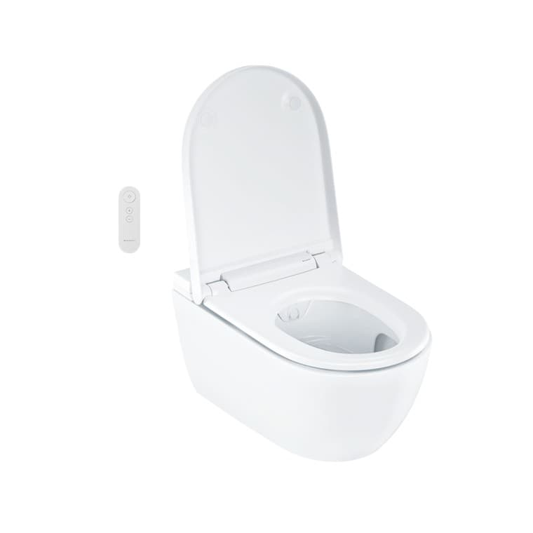 Geberit AquaClean Alba met open wc-deksel Geberit AquaClean Alba met open wc-deksel