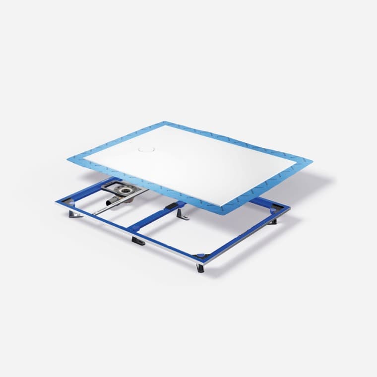 Kit d'installation Setaplano et receveur de douche Setaplano avec film d'étanchéité prémonté Kit d'installation Setaplano et receveur de douche Setaplano avec film d'étanchéité prémonté